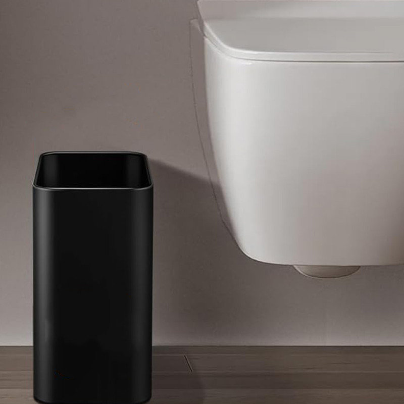 Compact Black Stainless Steel 2.1 Gallon Trash Can