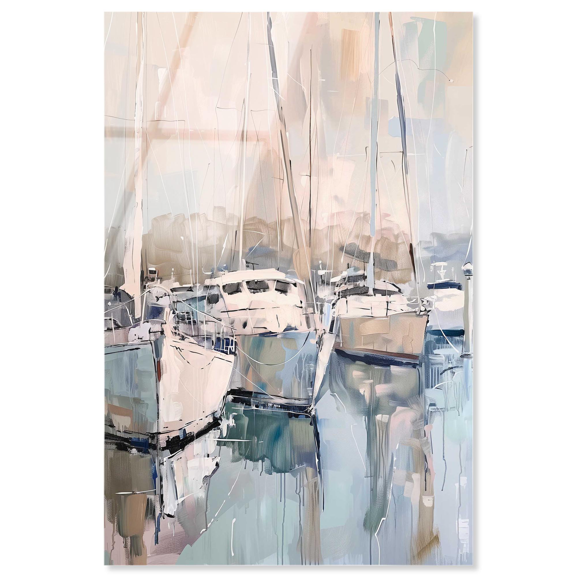 Art Remedy Docked Boats Coastal Decor Acrylic Print by Art Remedy ...
