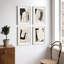 «Neutral Abstract Line Illustration Relax Minimalist Modern Décoration murale», 4 pièces-101520086-101520090