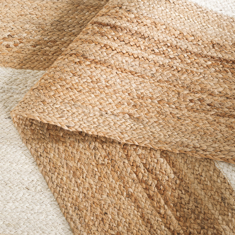 Natural Fiber Hand Woven Jute Pile Rug, Rectangle 5' x 8'