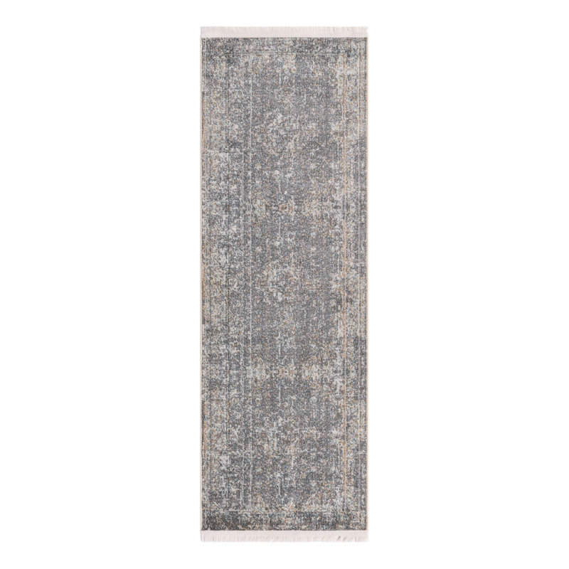 Folmar Oriental Fume Gray Area Rug, Runner 2'2" x 6'1"