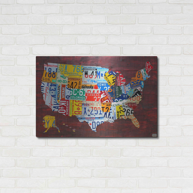 "USA Map Edition 15" par Design Turnpike, H 24 po x l 36 po