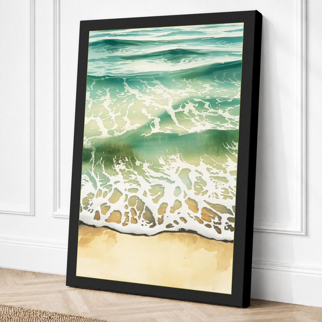 Waves at Tide Coastal - Wrapped Canvas