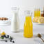 Ensemble de 6 carafes en verre avec couvercle carafe à boisson en verre transparent de 1 litre pour bar brunch Mimosa