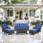 Bonia Wicker 5 - Person Patio Conversation Set with Cushions-2102336497
