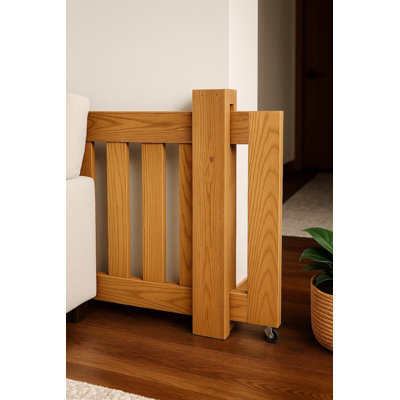 Wooden Modern Space-Saving Indoor Safety Gate