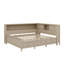 Lit de jour chic en bois équipé de tablettes et de tiroirs de rangement pratiques-704088203