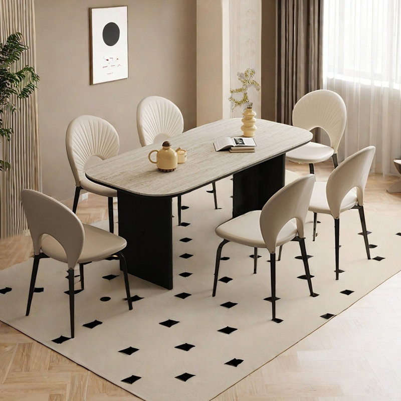 Ensemble de table de salle à manger rectangulaire rétro Retro, H 29,5 po x L 70,8 po x l 31,5 po
