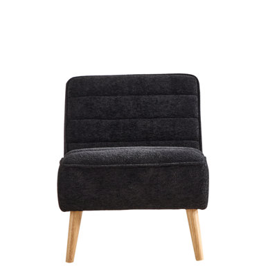 24.4" Wide Modern Upholstered Armless Chair