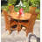 Clea Teak Wood Premium All-Weather Wicker Outdoor Dining Side Chair