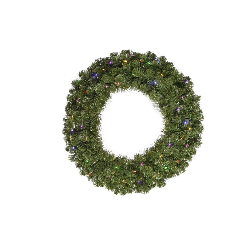 Couronne Perego avec 50 lumières DEL, Vert, H 24 po x l 24 po x P 5 po