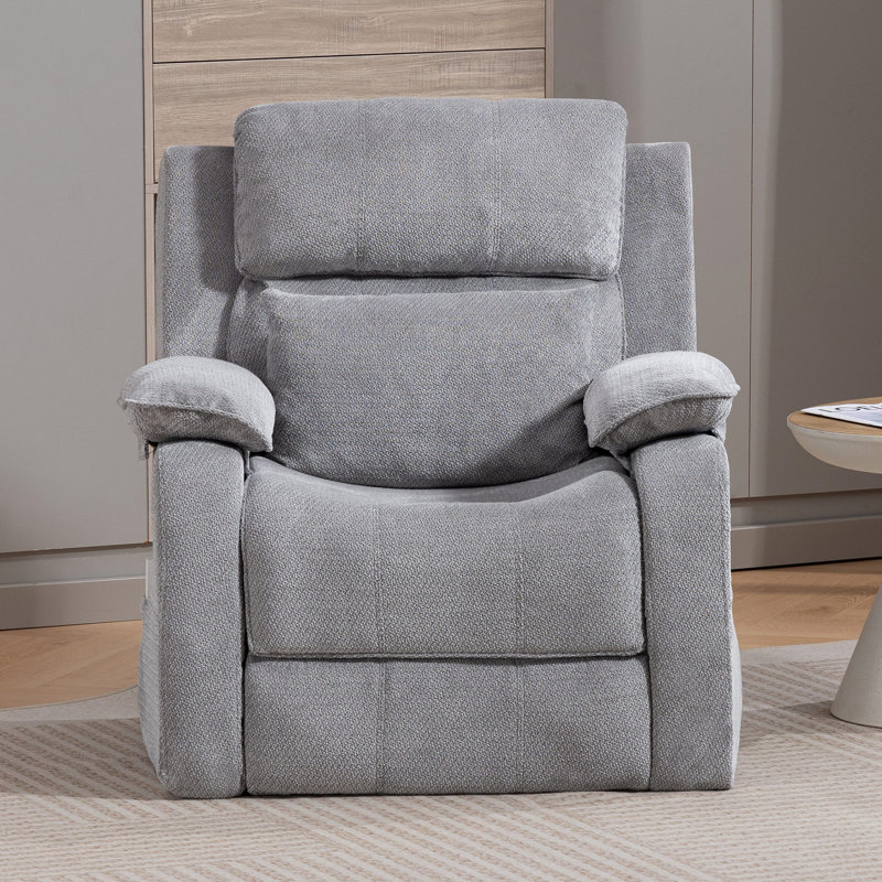 Fauteuil inclinable électrique en chenille de 33,5 po de largeur avec roulettes télécommandées et verrouillables, facile à déplacer et à verrouiller en place