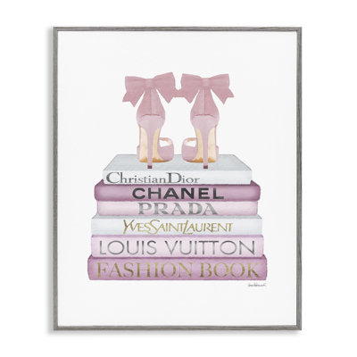 " Fashion Designer Shoes Bookstack " by Amanda Greenwood