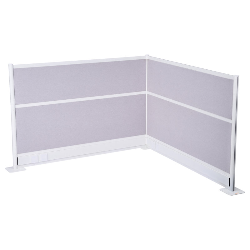 Cloisons de séparation de bureau, cloisons de 72 po x 48 po, cloison de poste de travail en PET avec couvercles de sortie, panneaux d'intimité autoportants pour école de bibliothèque de bureau