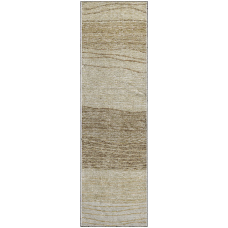 Premium Machine Washable Tweedy Beige Rug, Runner 2'3" x 7'6"