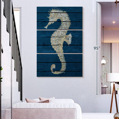 Brampt Antique Seahorse On Blue II