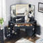 Meuble-lavabo de coin cannelé l 47,3 po-994820701