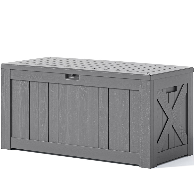 Boîte de rangement verrouillable 120 gallons, Medium Grey