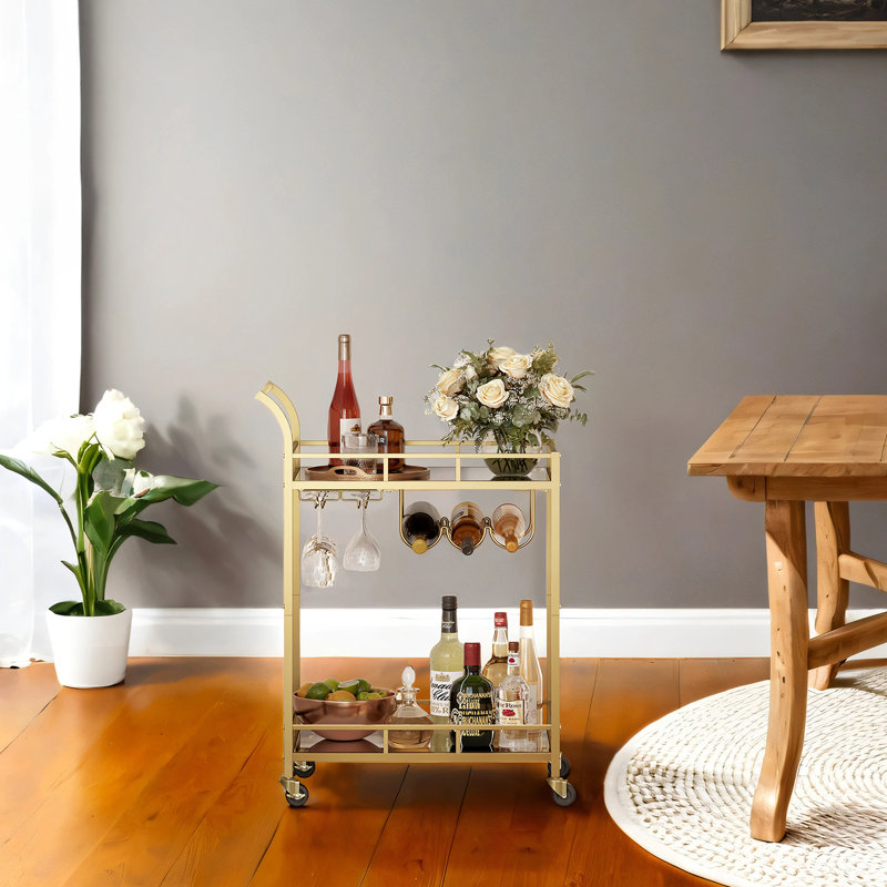 2-Tier Bar Cart, Gold