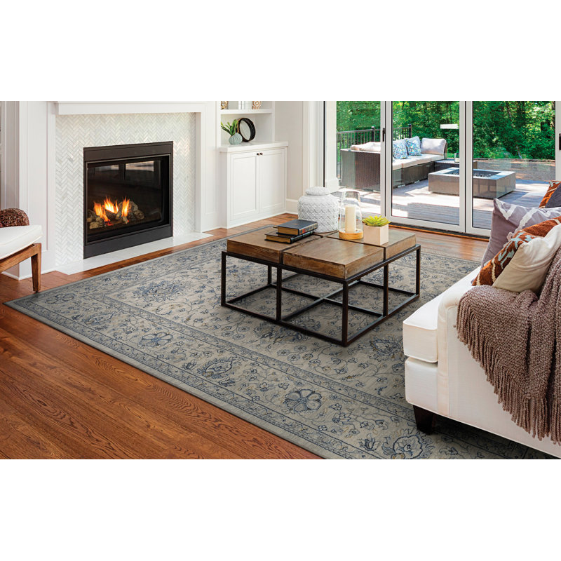 Ania Oriental Floral Antique Creme Performance Area Rug, Rectangle 6'6" x 9'6"
