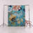 Blue-Tone Forest-Themed Flower and Monkey Patterned Creative Modern Decorative Rug-62981911