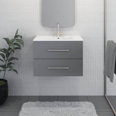 Ensemble de meuble-lavabo mural simple 30 po Agustiniano