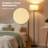 Floor Lamp For Bedroom, 3 Color Temperature LED Floor Lamp With Pull Chain Switch, Modern Standing Lamps For Living Room, Office, Kids Room, Reading(Bulb Included, White Shade)-546508258-546508280
