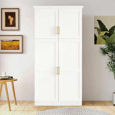 Calanthe 70.9"H Freestanding Kitchen Pantry Cabinet With Doors, Pull-Out Trays And Adjustable Shelves