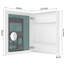 Armoire de salle de bain avec miroir - 24 po x 30 po, fixation murale blanche avec lentilles Helper-534474711
