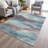 Machine Washable Indoor/Outdoor Xhevrie Teal Rug-177591719