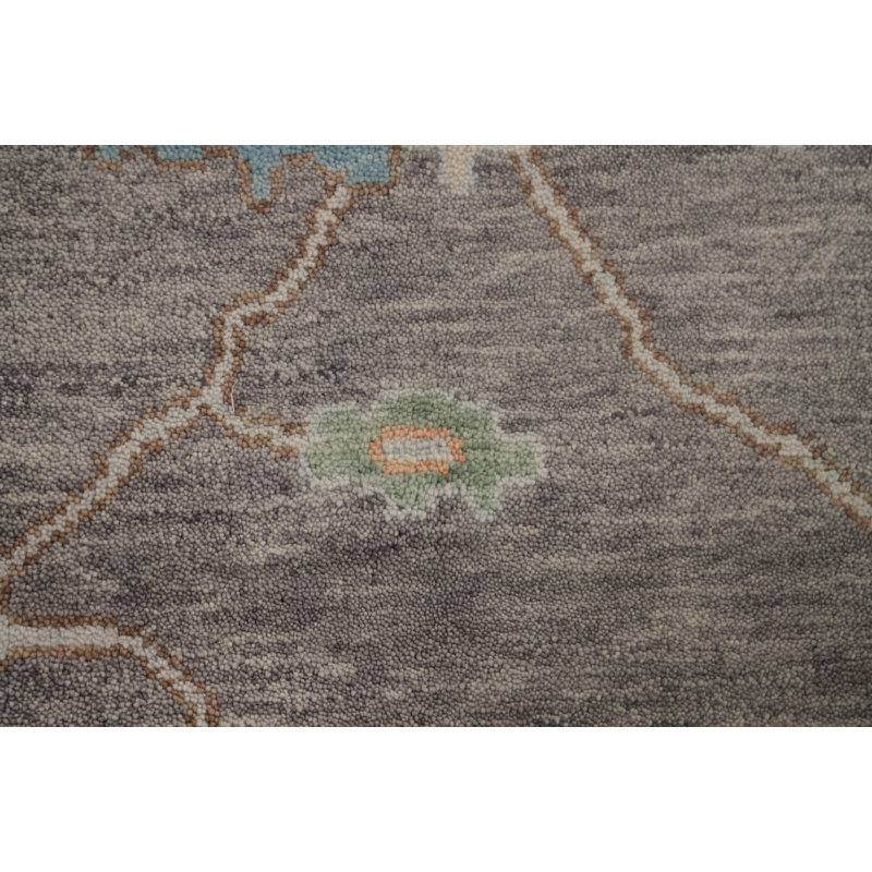 Tapis oriental fait à la main gris Oushak 9 x 12