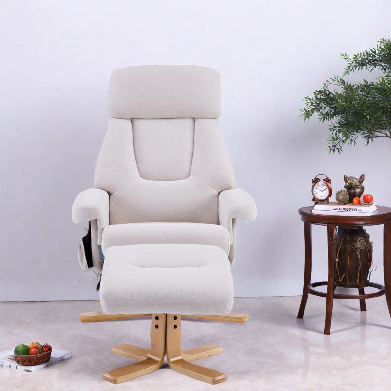Chaises d'appoint chauffantes chauffantes, fauteuil inclinable pivotant en bois moderne pour la maison