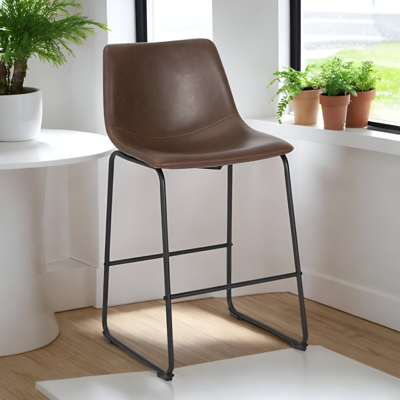 Tabouret Farin (ensemble de 3), Tabouret de bar (siège d’une hauteur de 30 po), Brun