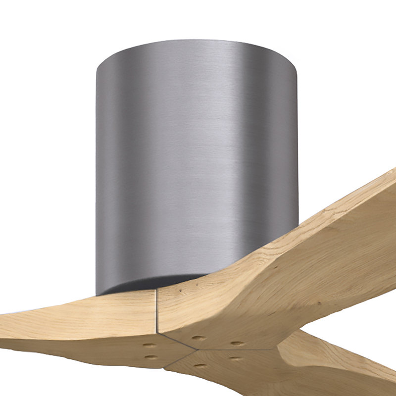 Irene Ceiling Fan, Brushed Pewter, Light Maple Tone, 60"