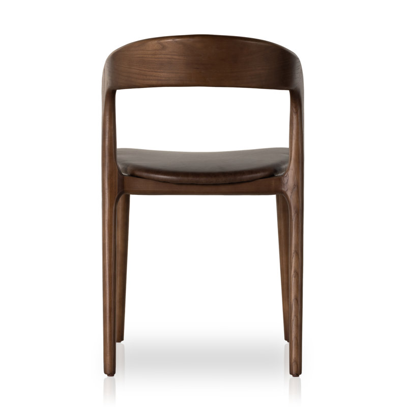 Amare Upholstered Dining Chair, Sonoma Coco Top Grain Leather / Walnut