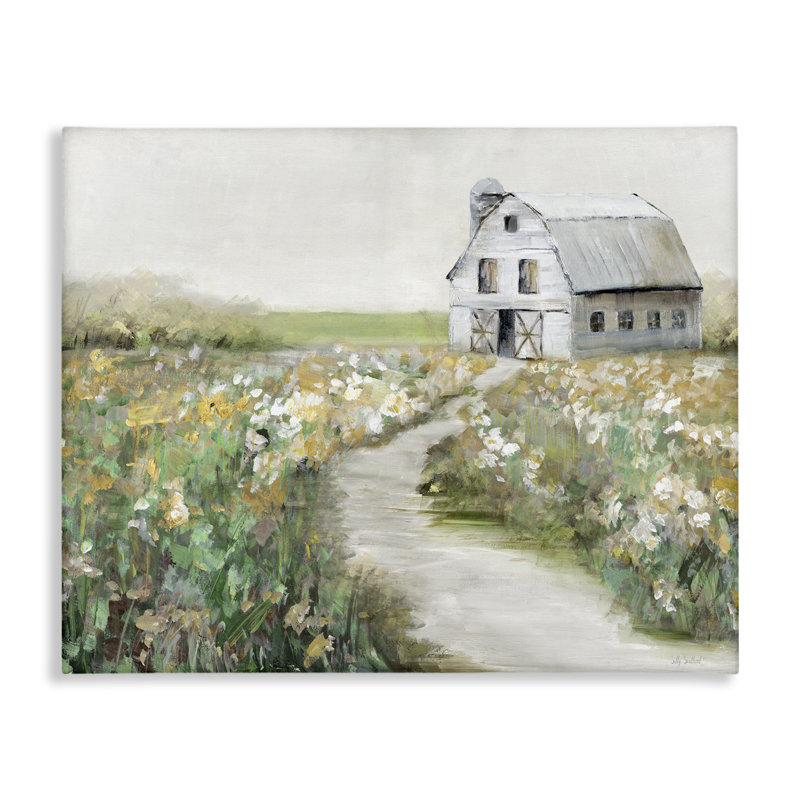 «Farmyard Path to Barn», art mural sur toile par Sally Swatland, H 16 po x l 20 po