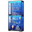  71" Tall 6-Tier Curio Display Cabinet with Pop-Up Glass Door, 3-Color Motion Sensor LED Lights and Adjustable Glass Shelves -1198593464