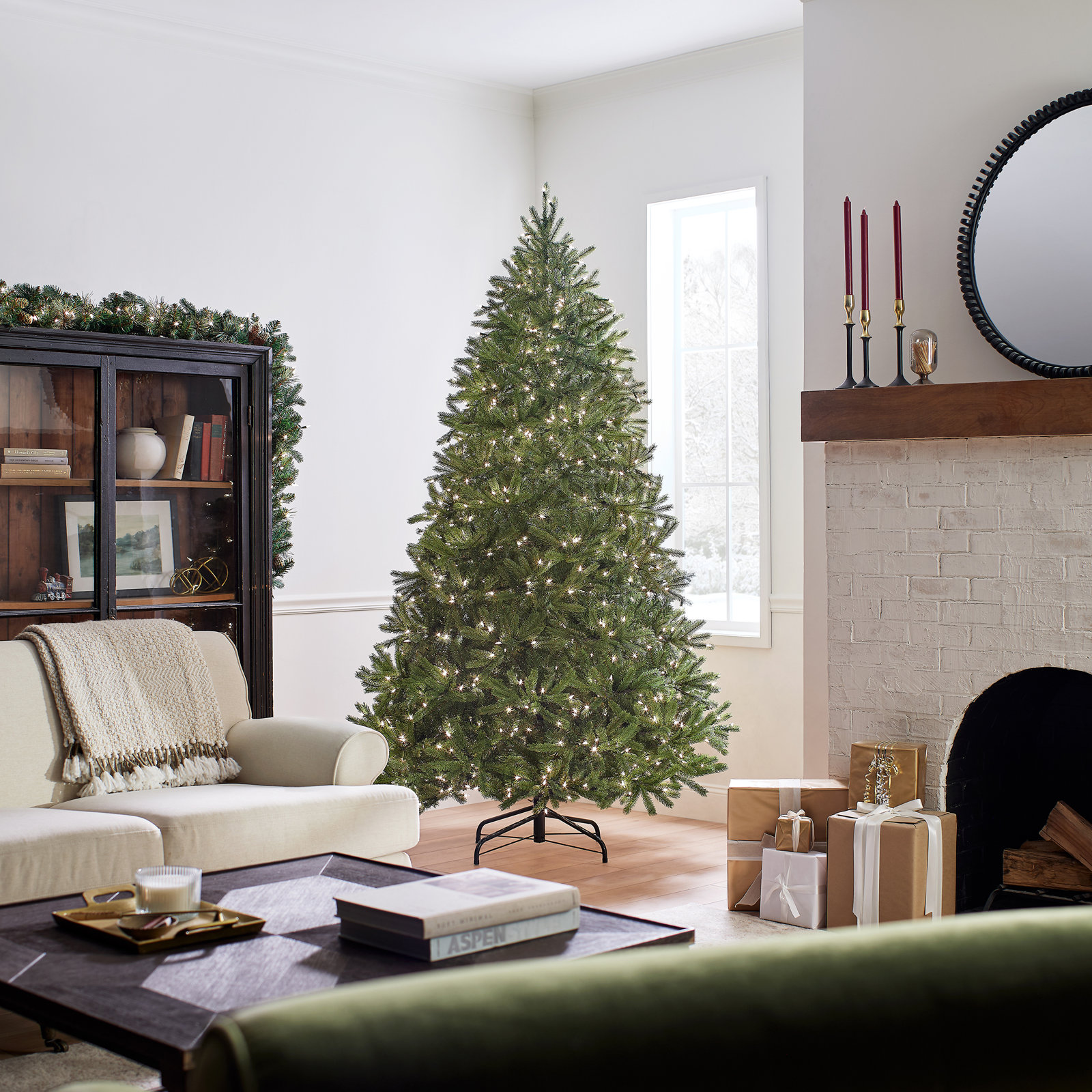 Pre-Lit Fir Christmas Tree, 7'5"