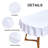 Oval Tablecloth 60 x 102 Inch Washable Fabric Table Cloth Solid White Table Cover,White
