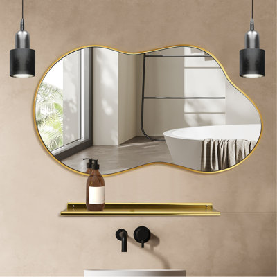 Ivy Bronx Cloud Shaped Metal Wall Mirror & Reviews | Wayfair