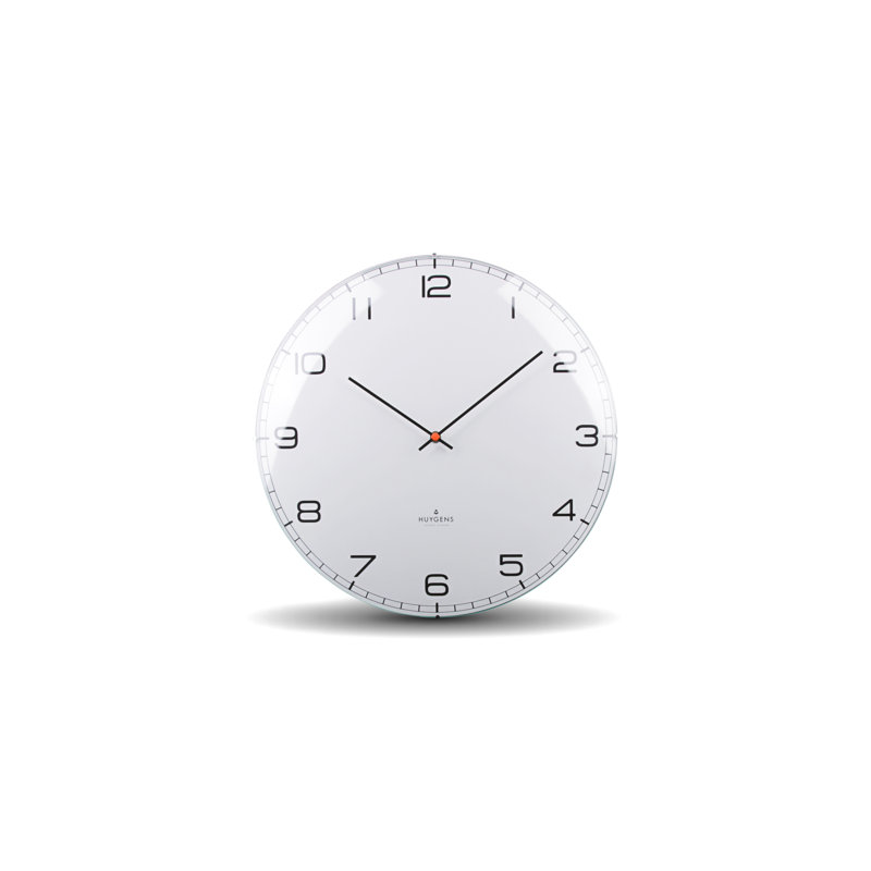 Horloge murale Dome35 (13,8 ") blanc arabe, Moyen