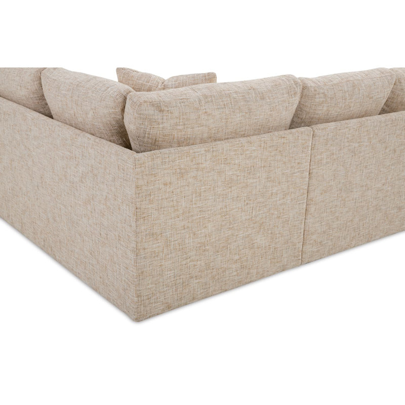 Dorian 2-Piece Sectional, Brown Polyester, Right Hand Facing