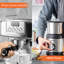 Geepas 1465W Espresso Coffee Machine & 450W Coffee Grinder Combo Set -Milk Frother - 800ML Capacity, 2 Speed Pulse