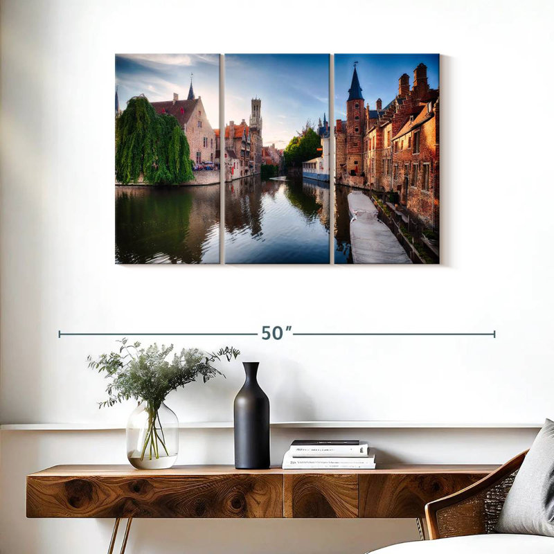 Lilie Bruges Water Canal, H 24 po x l 38 po