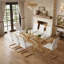 Ensemble de salle à manger rectangulaire moderne en verre avec cadre géométrique et chaises en porte-à-faux-844563417-854250957-854250967