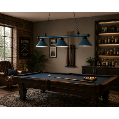 Bowdon 3 - Light Pool Table Linear Pendant By RAM Game Room