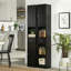 Armoire étroite en métal à 5 niveaux avec 2 portes et tablettes réglables, armoire autoportante pour économiser de l'espace dans la cuisine-1347747567