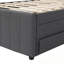 Lit plateforme double tapissier avec lit gigogne simple et 3 tiroirs-1721149731
