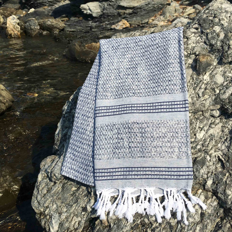 Serviette de bain 100% coton, Bleu foncé