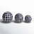 Blue Plaid Ceramic Decorative Orbs Set - 6" x 6" x 6"